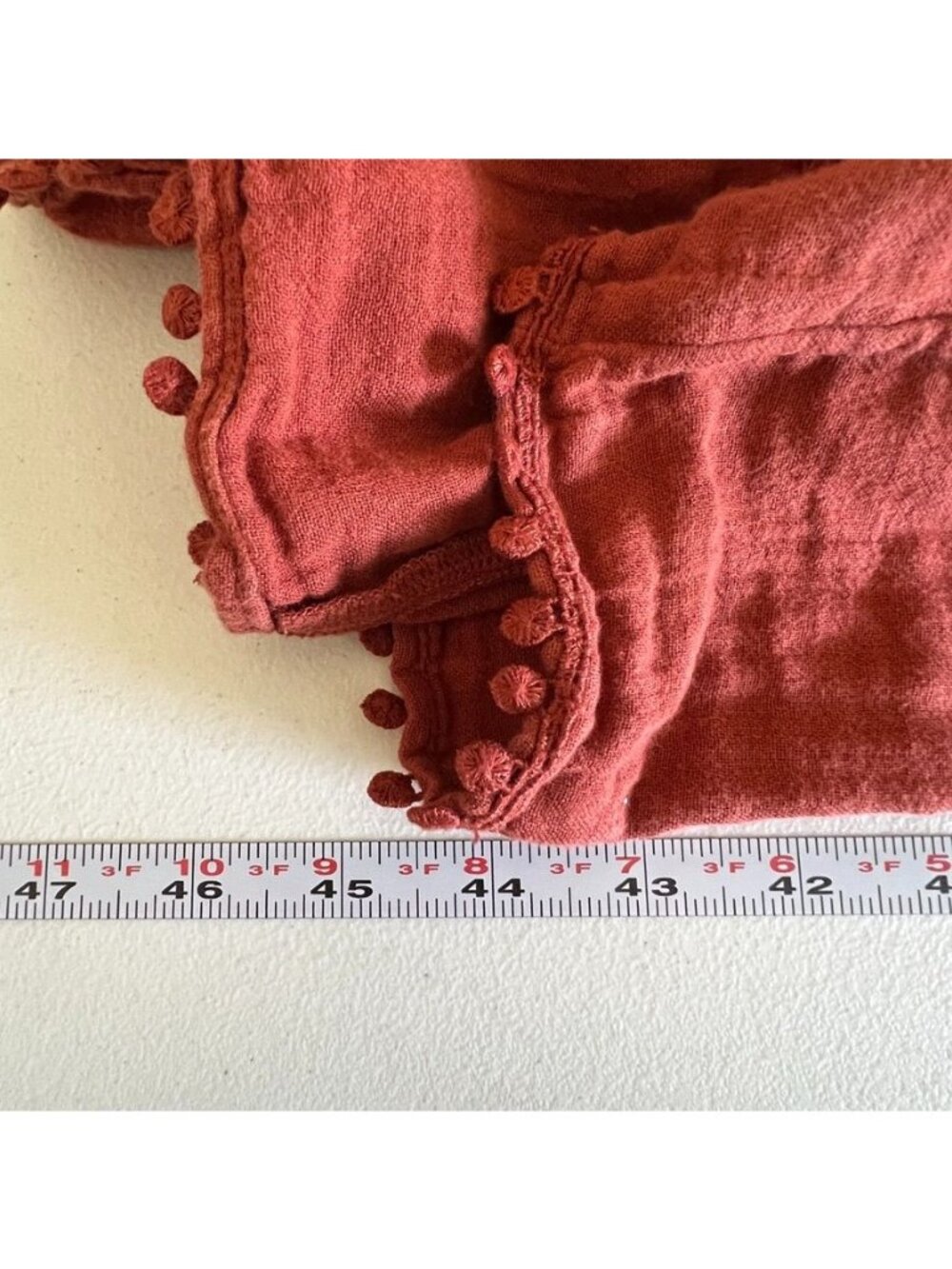 Time and Tru Women Sz L Boho Midi Dress Gauzy Cotton Terracotta Southwest Earthy - Picture 12 of 14